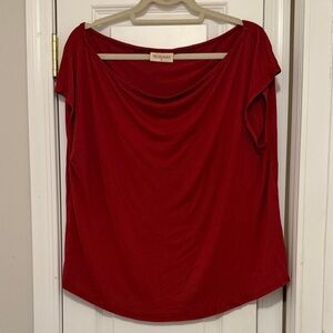 Red off shoulder top